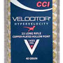 CCI VELOCITOR 22LR 40GR PLATED