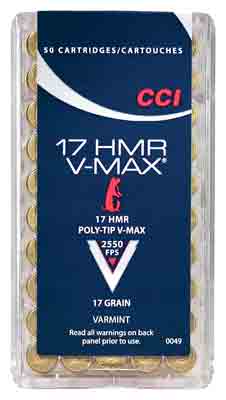 CCI V-MAX 17HMR 17GR 2550FPS