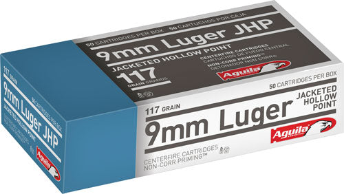 AGUILA 9MM LUGER 117GR JHP