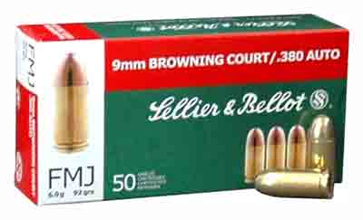 S&B 380 ACP 92GR FMJ-RN