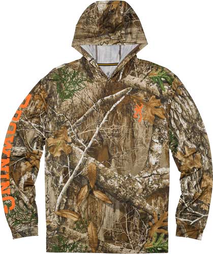 BROWNING HOODED L - SLEEVE TECH - Camo Crowd