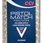 CCI PISTOL MATCH 22LR 40GR - Camo Crowd