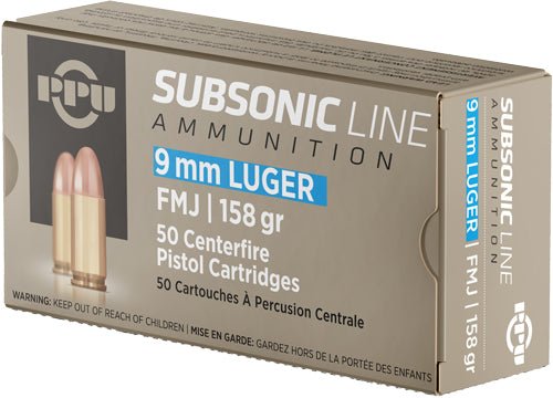PPU SUBSONIC 9MM LUGER 158GR - Camo Crowd